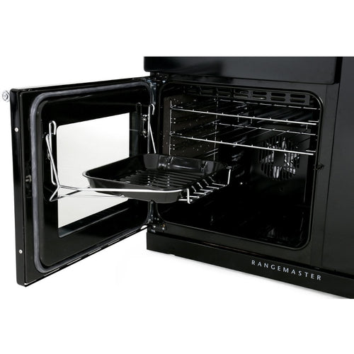 Rangemaster NEX90DFFSL/C - Slate/Chrome 90cm Dual Fuel Range Cooker - 140L - A Rated