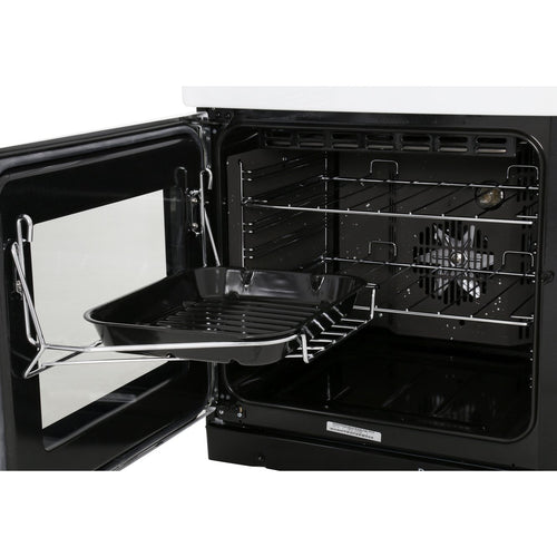 Rangemaster NEX90DFFWH/C - White/Chrome 90cm Range Cooker - Dual Fuel - A Rated