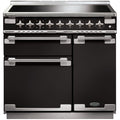 Rangemaster ELS90EIGB - Black/Brushed Chrome Range Cooker - 90cm Induction - A Energy Rated