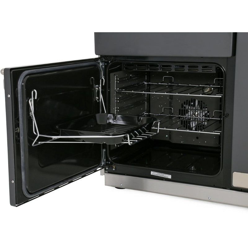 Rangemaster Elise ELS90EIRD - Cherry Red/Brushed Chrome Range Cooker - 90cm Induction - A Rated
