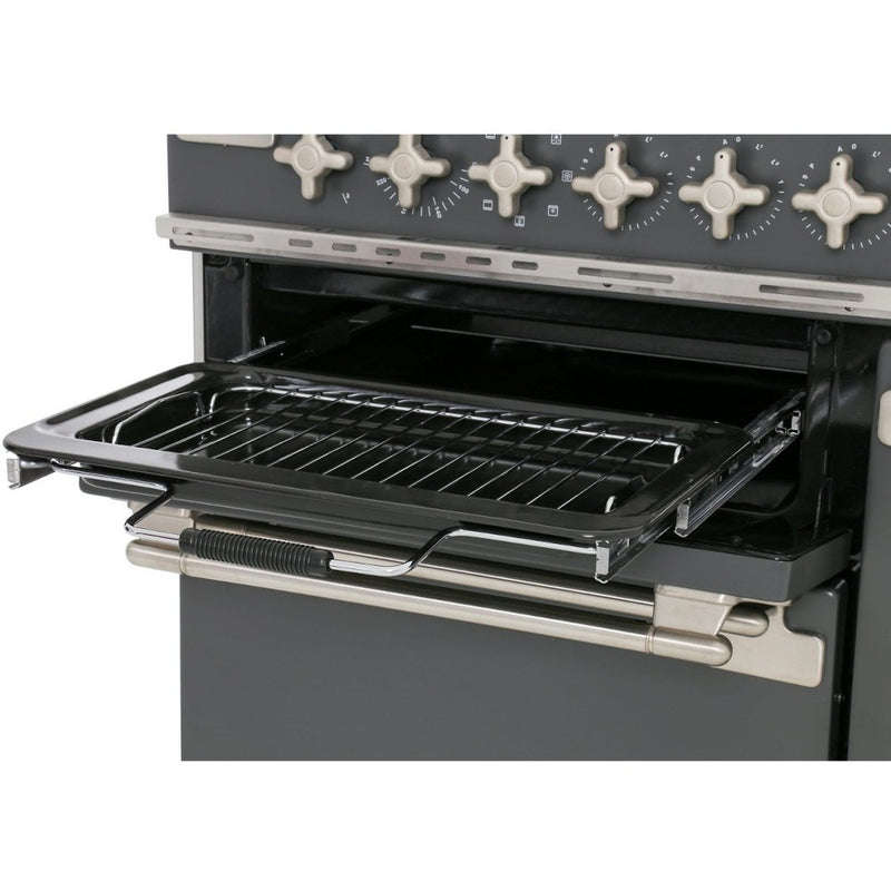 Rangemaster Elise ELS90EIRD - Cherry Red/Brushed Chrome Range Cooker - 90cm Induction - A Rated