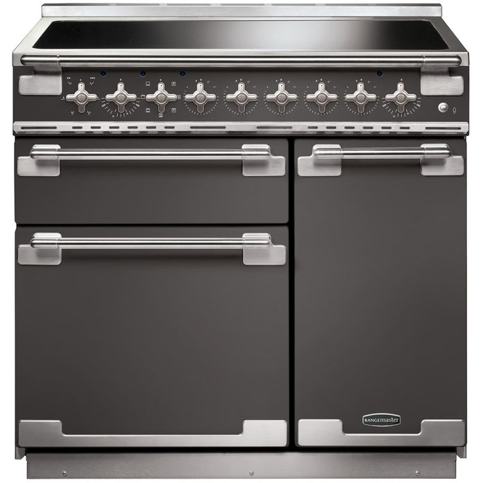 Rangemaster ELS90EISL - Slate/Grey 90cm Induction Range Cooker - Dual Oven - A Rated