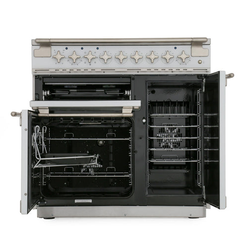 Rangemaster ELS90EIWH - White/Chrome 90cm Range Cooker - Induction - A Rated