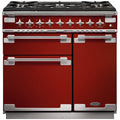 Rangemaster ELS90DFFRD - Cherry Red Range Cooker - 90cm Dual Fuel - A Rated