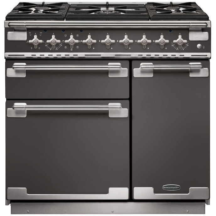 Rangemaster ELS90DFFSL - Slate 90cm Dual Fuel Range Cooker - A Energy Rated