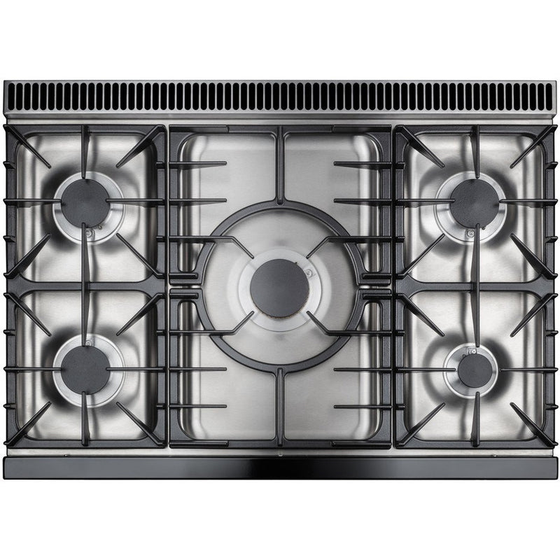 Rangemaster ELS90DFFWH - White/Brushed Chrome Dual Fuel Range Cooker - 79L - A Rated