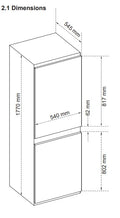 Montpellier MIFF505LF - White Integrated Low Frost Fridge Freezer - 244 Litres - E energy