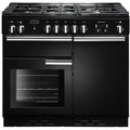 Rangemaster Professional Plus PROP100NGFGB/C - Black/Chrome Gas Range Cooker - 100cm - A+ Rated