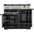 Rangemaster Kitchener KCH100NGFSS/C - Stainless Steel & Chrome Gas Range Cooker - 100cm - A+ Energy