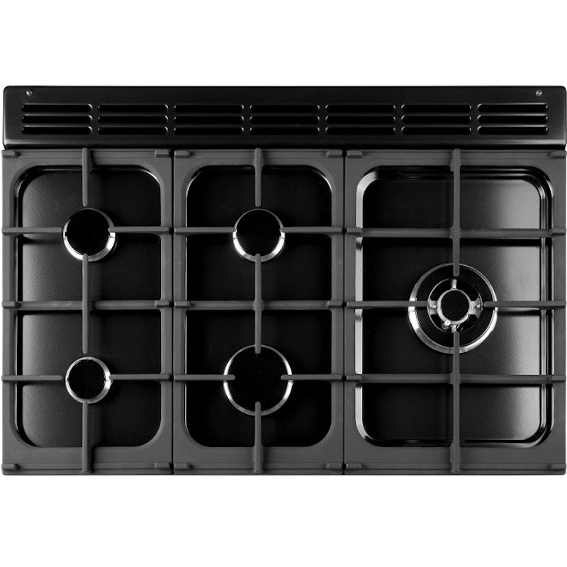 Rangemaster Kitchener KCH100NGFSS/C - Stainless Steel & Chrome Gas Range Cooker - 100cm - A+ Energy