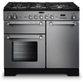 Rangemaster Kitchener KCH100NGFSS/C - Stainless Steel & Chrome Gas Range Cooker - 100cm - A+ Energy