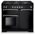 Rangemaster KCH100NGFBL/C - Black/Chrome Gas Range Cooker - 100cm - A+ Energy