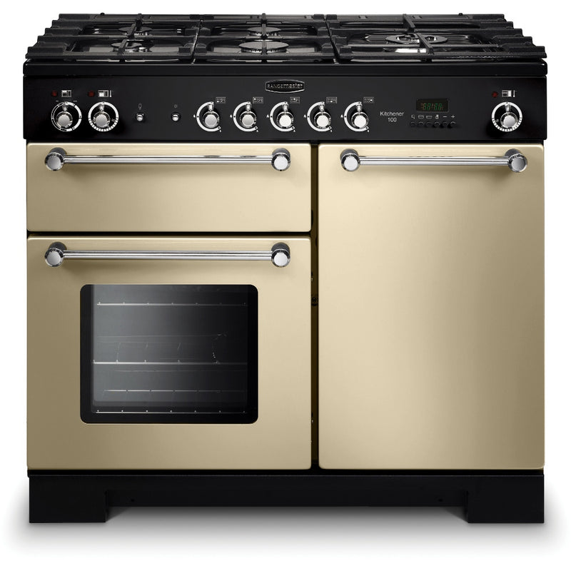 Rangemaster Kitchener KCH100NGFCR/C - Cream Gas Range Cooker - 100cm - A+ Energy