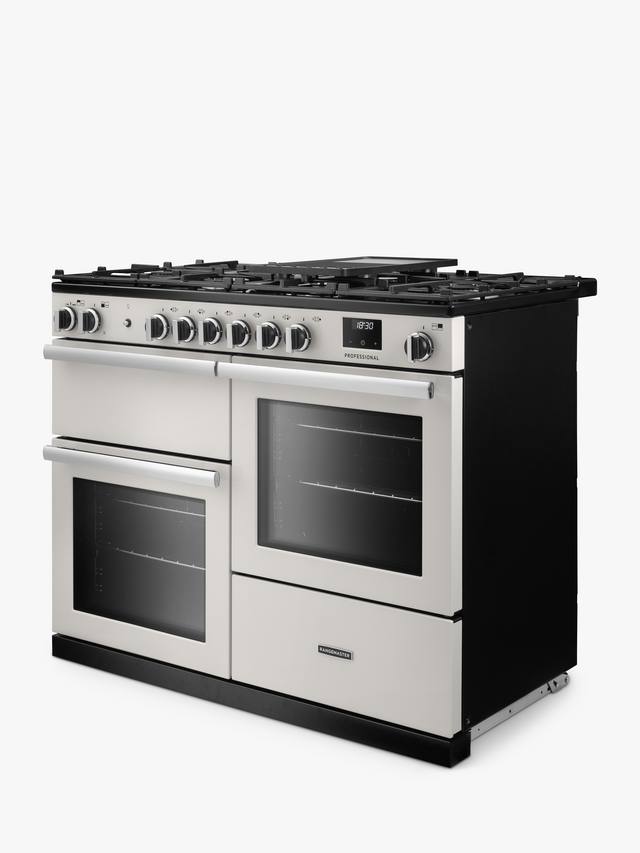 Rangemaster PRO110DFPIVY/CM1 - Ivory 110cm Dual Fuel Range Cooker - Gas Hob - A energy