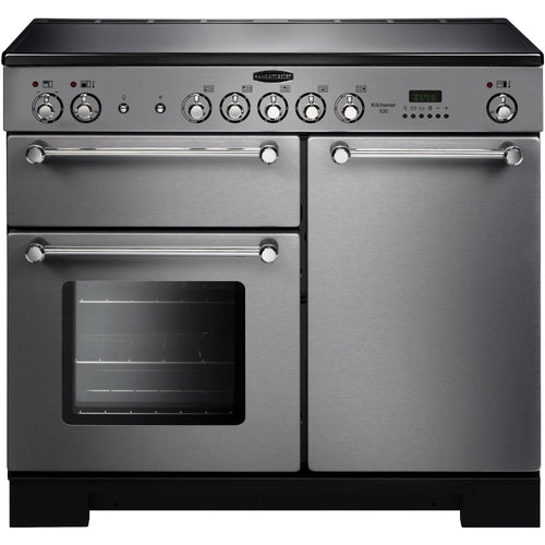 Rangemaster KCH100ECSS/C - Stainless Steel 100cm Ceramic Range Cooker - Dual Ovens - A Rated