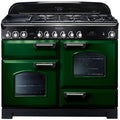 Rangemaster Classic Deluxe CDL110DFFRG/C - Racing Green Range Cooker - 79L Dual Fuel - A Energy Rated