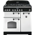 Rangemaster CDL90DFFWH/C - White/Chrome Range Cooker - 79L+67L Dual Fuel - A Energy