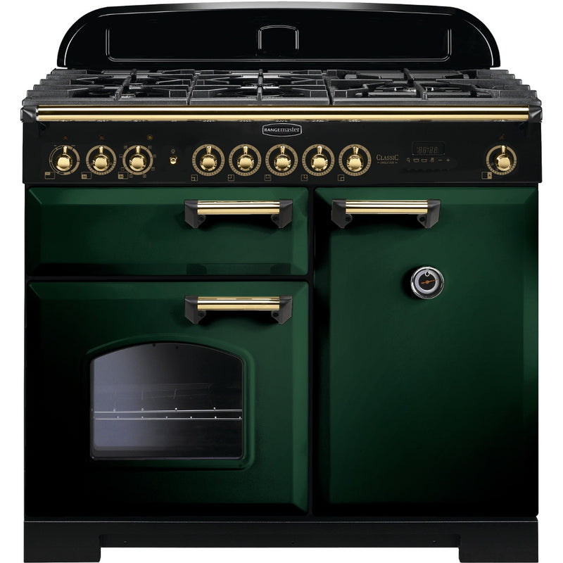 Rangemaster CDL100DFFRG/B - Green 100cm Range Cooker - Dual Fuel - A Rated