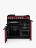 Rangemaster Professional Deluxe PRDL90EIPBOR/CM1 - Bordeaux Range Cooker - 5 Zones - A Energy