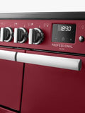 Rangemaster Professional Deluxe PRDL90EIPBOR/CM1 - Bordeaux Range Cooker - 5 Zones - A Energy