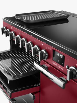 Rangemaster Professional Deluxe PRDL90EIPBOR/CM1 - Bordeaux Range Cooker - 5 Zones - A Energy