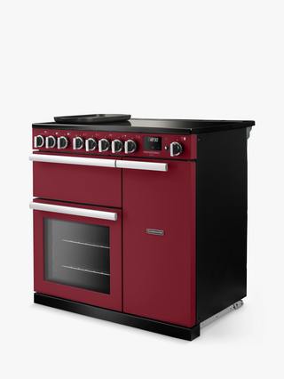 Rangemaster Professional Deluxe PRDL90EIPBOR/CM1 - Bordeaux Range Cooker - 5 Zones - A Energy