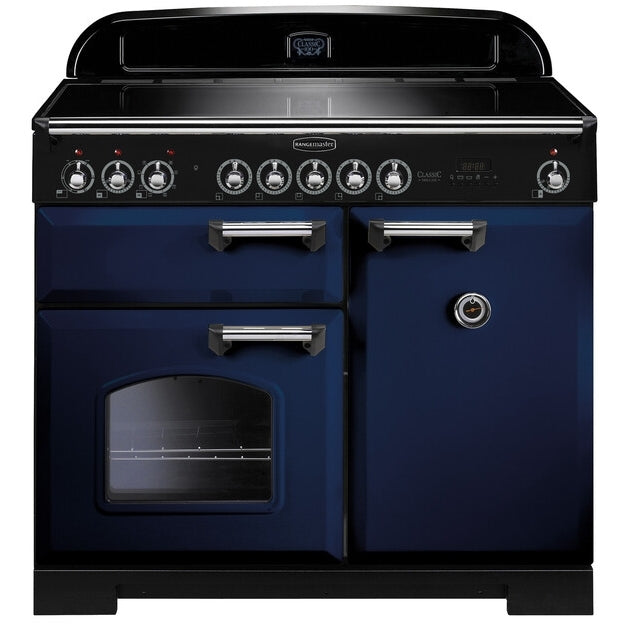 Rangemaster Classic Deluxe CDL100EIRB/C - Regal Blue Range Cooker - 100cm Induction - A Rated