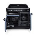 Rangemaster Classic Deluxe CDL100EIWH/C - White/Chrome Range Cooker - 79L + 82L - A Rated
