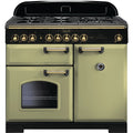 Rangemaster CDL100DFFOG/B - Olive Green Dual Fuel Range Cooker - 79L + 82L - A Rated