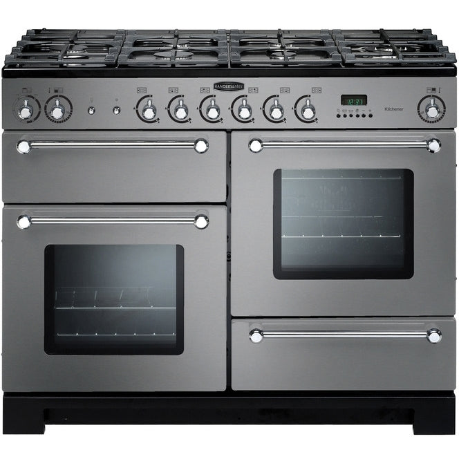 Rangemaster KCH110NGFSS/C - Stainless Steel 110cm Gas Range Cooker - 86L - A+ Energy