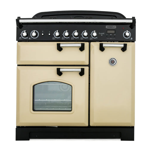 Rangemaster CLA90NGFCR/C - Cream/Chrome Gas Range Cooker - 90cm - A+ Energy