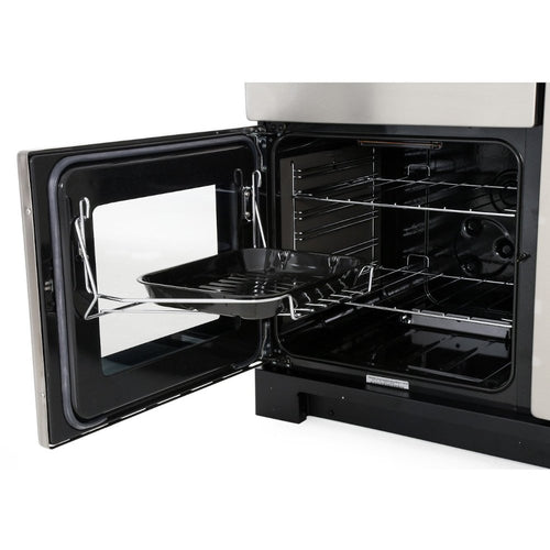 Rangemaster KCH90NGFBL/C - Black/Chrome 90cm Gas Range Cooker - A+ Energy