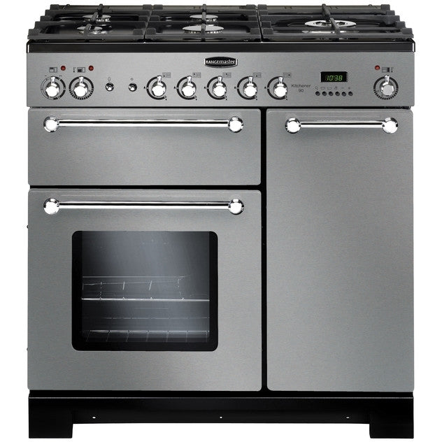 Rangemaster KCH90NGFSS/C - Stainless Steel 90cm Gas Range Cooker - A+ Energy