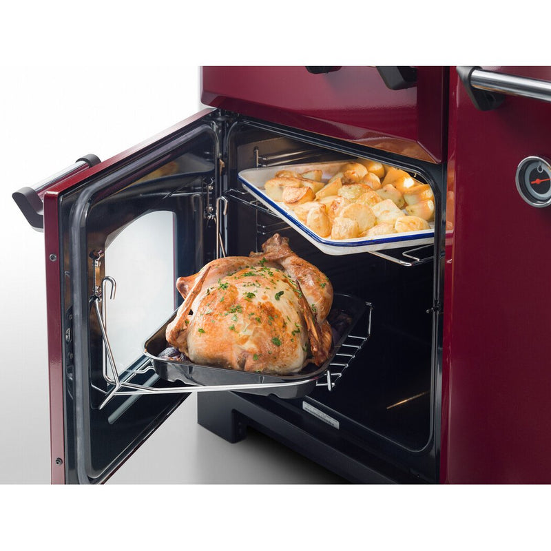 Rangemaster Classic CLA100DFFCY/C - Red/Chrome 100cm Range Cooker - Dual Fuel - A Rated