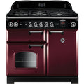 Rangemaster Classic CLA100DFFCY/C - Red/Chrome 100cm Range Cooker - Dual Fuel - A Rated