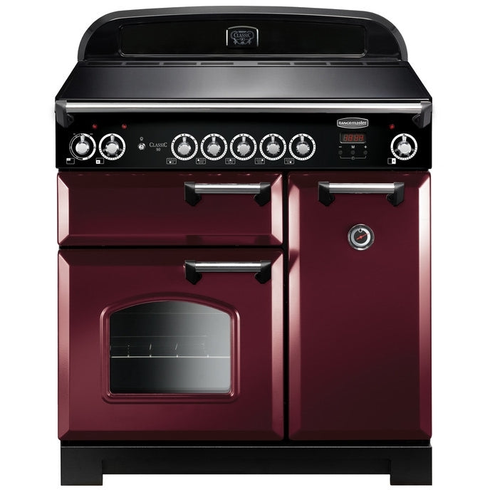 Rangemaster Classic CLA90EICY/C - Red 90cm Range Cooker - Induction - A Rated