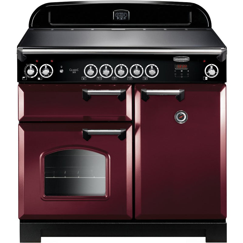 Rangemaster Classic CLA100EICY/C - Red 100cm Range Cooker - Dual Induction Ovens - A Rated