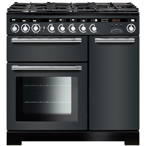 Rangemaster Encore EDL90DFFSL/C - Slate Dual Fuel Range Cooker - 90cm - A Energy
