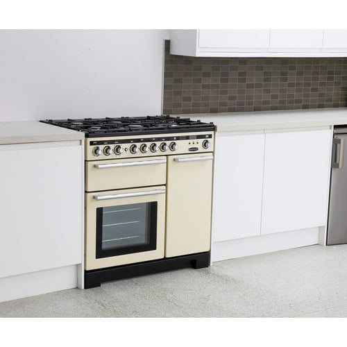 Rangemaster EDL90DFFIV/C - Ivory 90cm Range Cooker - Dual Fuel - A Energy Rated