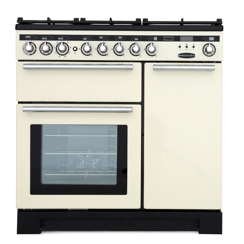 Rangemaster EDL90DFFIV/C - Ivory 90cm Range Cooker - Dual Fuel - A Energy Rated