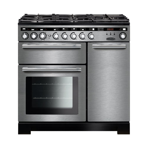 Rangemaster Encore EDL90DFFSS/C - Stainless Steel 90cm Dual Fuel Range Cooker - A Energy Rated