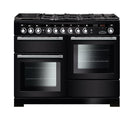 Rangemaster EDL110DFFBL/C - Black/Chrome 110cm Range Cooker - Dual Fuel - A Energy Rated