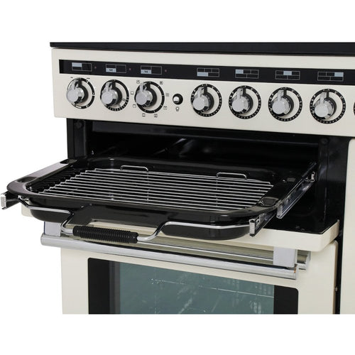 Rangemaster EDL90EIBL/C - Black/Chrome 90cm Range Cooker - Twin Ovens - A Energy