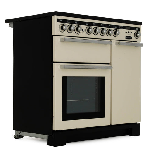 Rangemaster EDL90EIIV/C - Ivory with Chrome 90cm Range Cooker - Induction - A Energy