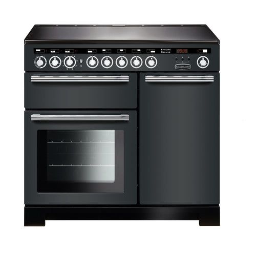 Rangemaster EDL100EISL/C - Slate/Chrome 100cm Range Cooker - Dual Oven - A Rated