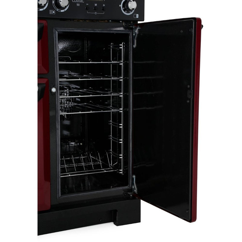 Rangemaster CLA90ECBL/C - Black/Chrome Range Cooker - 79L + 67L Dual Oven - A Rated