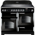 Rangemaster Classic CLA110ECBL/C - Black/Chrome Range Cooker - 79L - A Energy Rated