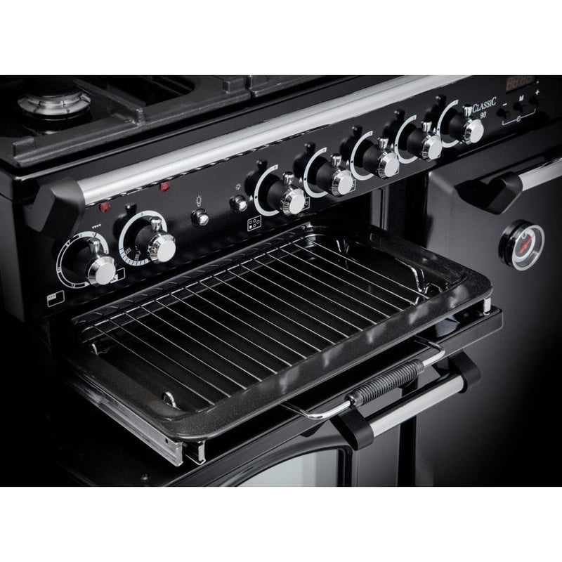 Rangemaster Classic CLA100ECCR/C - Cream/Chrome Range Cooker - Ceramic - A Rated