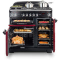 Rangemaster CLA100NGFBL/C - Black/Chrome Gas Range Cooker - 86L - A+ Energy