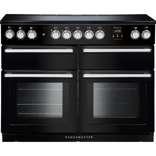Rangemaster NEXSE110EIBL/C - Black/Chrome 110cm Range Cooker - Induction - A Rated